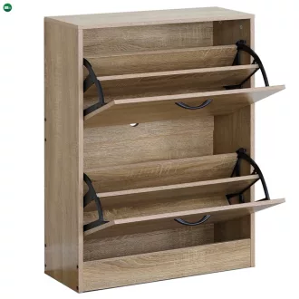 Cipőtartó (cipősszekrény), MDF, barna, ABO-G1014 OAK