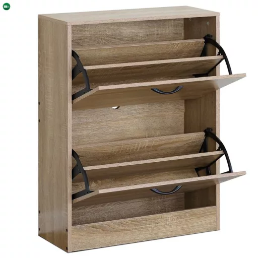 Cipőtartó (cipősszekrény), MDF, barna, ABO-G1014 OAK
