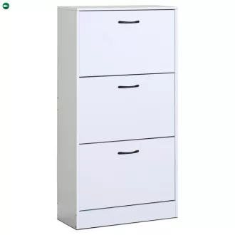 Cipőtartó (cipősszekrény), MDF, fehér, ABO-G1016 WT