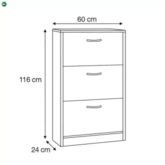 Cipőtartó (cipősszekrény), MDF, fehér, ABO-G1016 WT