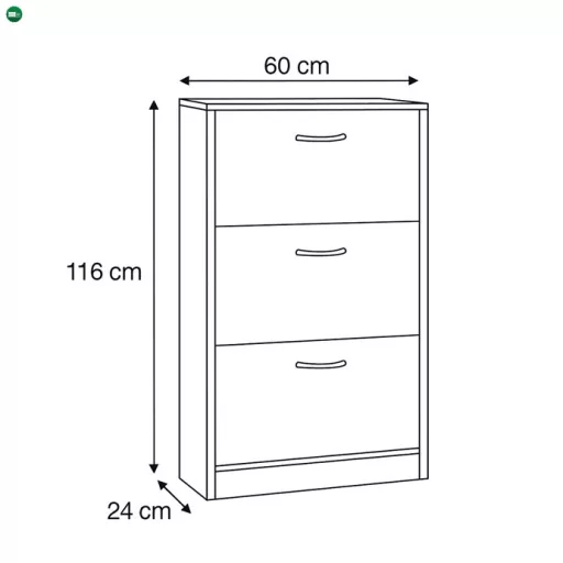 Cipőtartó (cipősszekrény), MDF, fehér, ABO-G1016 WT