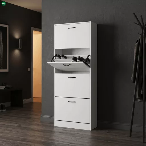 Cipőtároló MDF fehér ABO-G1018 WT