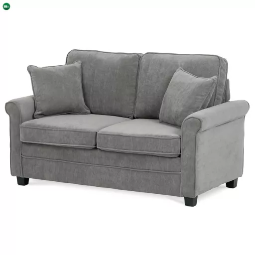 Kétszemélyes Kanapé, Szürke Corduroy Szövet. ASB-4170 GREY2