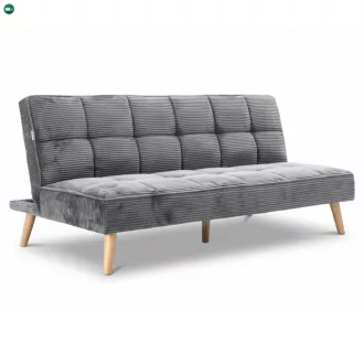   Háromszemélyes kihúzható kanapé, szürke, kordbársony szövet, ASB-C3030 GREY6