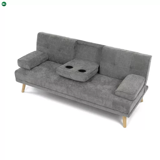 Háromszemélyes kihúzható kanapé, szürke, szövet, ASB-C3034 GREY2