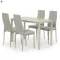 4 személyes étkezőszett szürke székekkel, krémszínű asztallal, asztal méret: 110x70x75cm, ASE-1039 CRM2