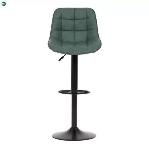 Bárszék zöld színben, szövet kárpittal AUB-V3066 GRN3