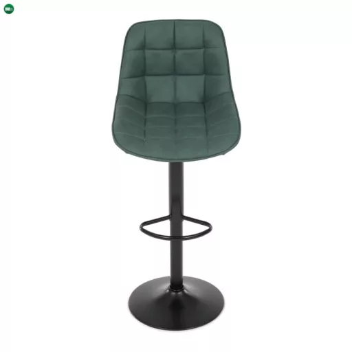 Bárszék zöld színben, szövet kárpittal AUB-V3066 GRN3