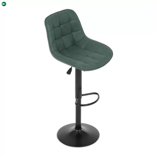 Bárszék zöld színben, szövet kárpittal AUB-V3066 GRN3