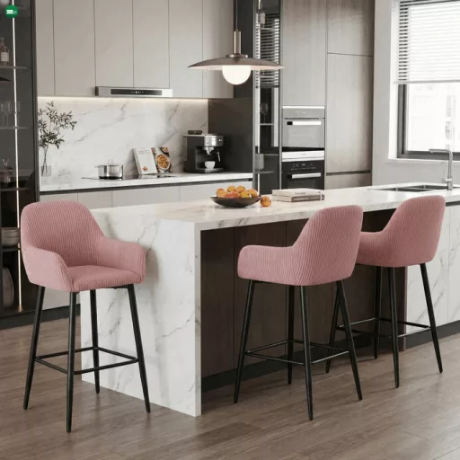 Bárszék rózsaszín szövet AUB-V4009 PINK6