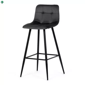 Bárszék szürke szövet kárpitozással - AUB-X7015 GREY2