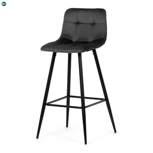 Bárszék szürke szövet kárpitozással - AUB-X7015 GREY2