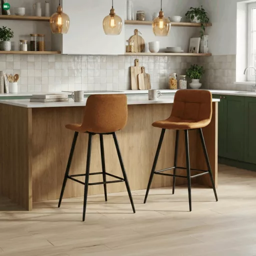 Bárszék sárga szövet AUB-X7015 YEL2