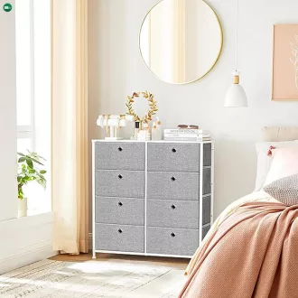   Fiókos szekrény 80x30x82cm, Fém Vázzal, Szürke Színben AUK-E1024 Grey