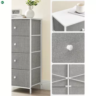 Szürke komód 45×30×92 cm méretben – AUK-E1031-GREY