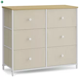 Bézs Fém Komód 80×30×71 cm. AUK-E1033 WT