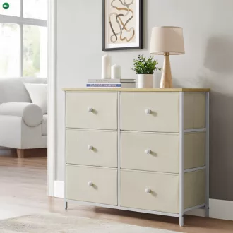Bézs Fém Komód 80×30×71 cm. AUK-E1033 WT