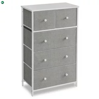 Szürke fém komód 56×30×93 cm GREY