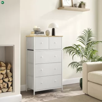 Fehér Fém Komód 56×30×93 cm. AUK-E1051 WT
