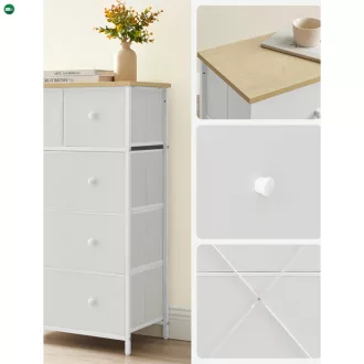 Fehér Fém Komód 56×30×93 cm. AUK-E1051 WT