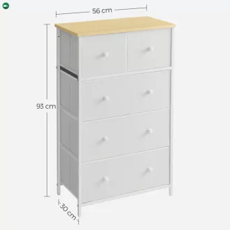 Fehér Fém Komód 56×30×93 cm. AUK-E1051 WT