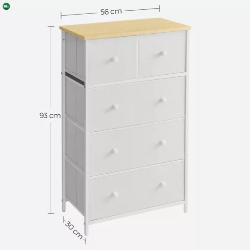 Fehér Fém Komód 56×30×93 cm. AUK-E1051 WT