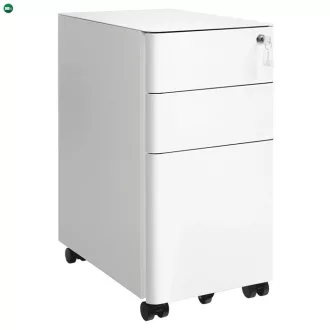 Irodai konténer 30x46x59 cm, fém, fehér, AUK-E1130 WT