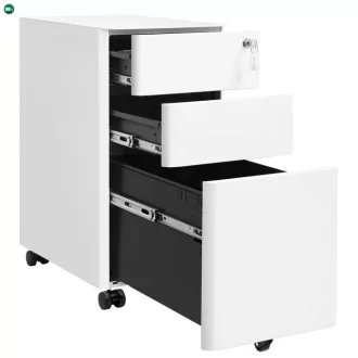 Irodai konténer 30x46x59 cm, fém, fehér, AUK-E1130 WT