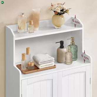   Fehér Fürdőszobai Szekrény 60×30×100 cm, MDF. AUK-E1177 WT