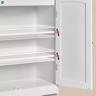   Fehér Fürdőszobai Szekrény 60×30×100 cm, MDF. AUK-E1177 WT