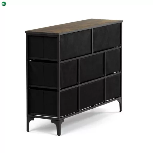 Többszínű MDF Komód 103×30×78 cm. AUK-W2104 BK