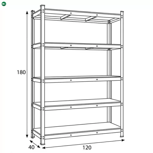 Fém polc ezüst AUR-G2120 SIL