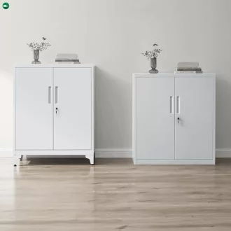 Komód 80x40x90 cm, fém, fehér, AUS-E1113 WT