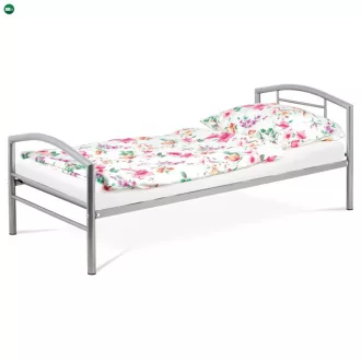 Fém Egyszemélyes Ágy 94×207 cm, Ezüst. BED-1900 SIL