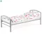 Fém Egyszemélyes Ágy 94×207 cm, Ezüst. BED-1900 SIL