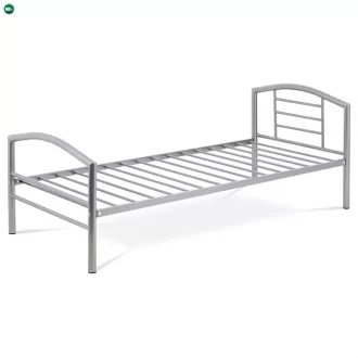 Fém Egyszemélyes Ágy 94×207 cm, Ezüst. BED-1900 SIL