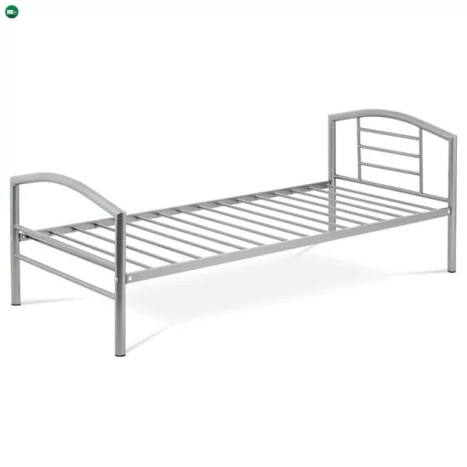 Fém Egyszemélyes Ágy 94×207 cm, Ezüst. BED-1900 SIL