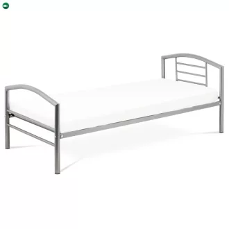 Fém Egyszemélyes Ágy 94×207 cm, Ezüst. BED-1900 SIL