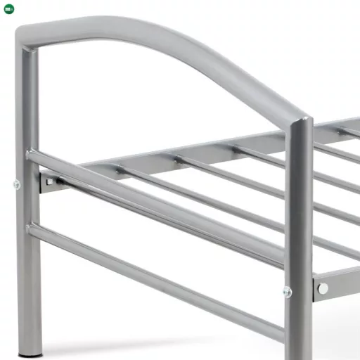 Fém Egyszemélyes Ágy 94×207 cm, Ezüst. BED-1900 SIL