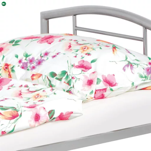 Fém Egyszemélyes Ágy 94×207 cm, Ezüst. BED-1900 SIL