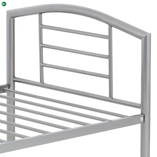 Fém Egyszemélyes Ágy 94×207 cm, Ezüst. BED-1900 SIL