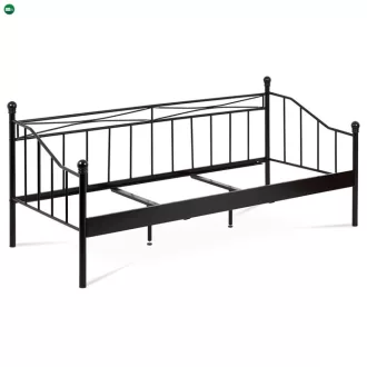   Fém Egyszemélyes Ágy 208×98 cm, Fekete Színben. BED-1905 BK