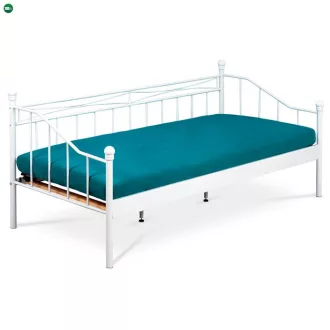   Fém Egyszemélyes Ágy 208×98 cm, Fehér Színben. BED-1905 WT