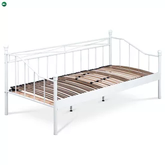   Fém Egyszemélyes Ágy 208×98 cm, Fehér Színben. BED-1905 WT