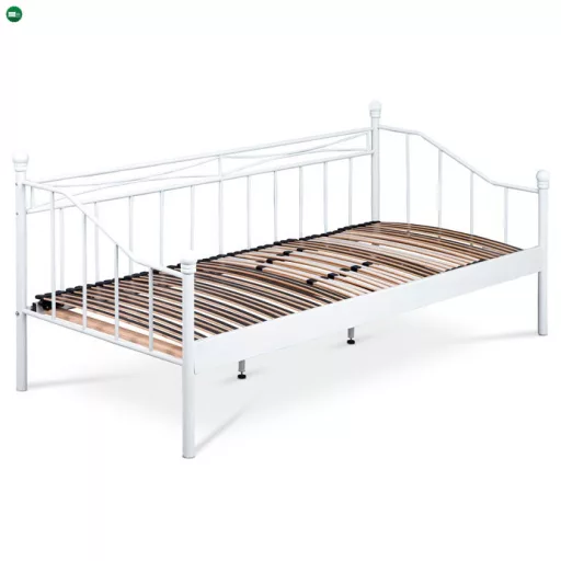 Fém Egyszemélyes Ágy 208×98 cm, Fehér Színben. BED-1905 WT