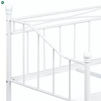   Fém Egyszemélyes Ágy 208×98 cm, Fehér Színben. BED-1905 WT