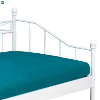  Fém Egyszemélyes Ágy 208×98 cm, Fehér Színben. BED-1905 WT