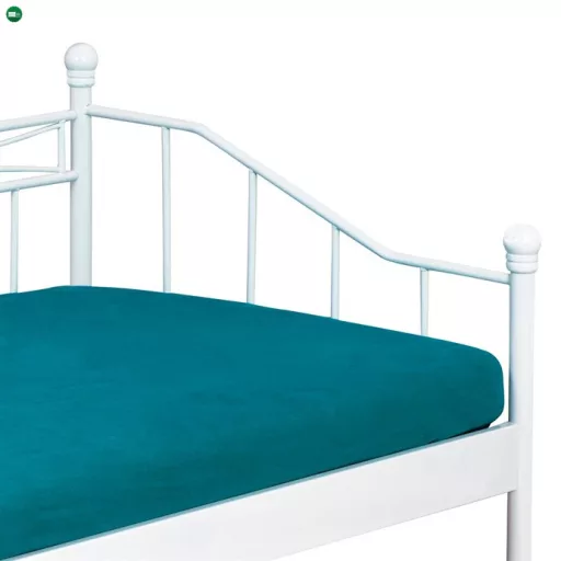 Fém Egyszemélyes Ágy 208×98 cm, Fehér Színben. BED-1905 WT