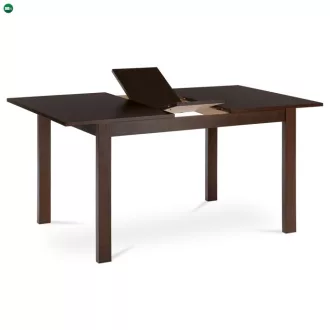   Kihúzható étkezőasztal 120+30x80x74 cm, MDF asztallap, furnér, tömörfa lábak, dió színben