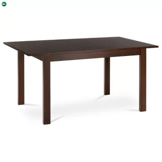   Kihúzható étkezőasztal 120+30x80x74 cm, MDF asztallap, furnér, tömörfa lábak, dió színben